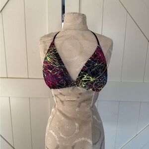 Joe Boxer Vibrant Abstract Bikini Top